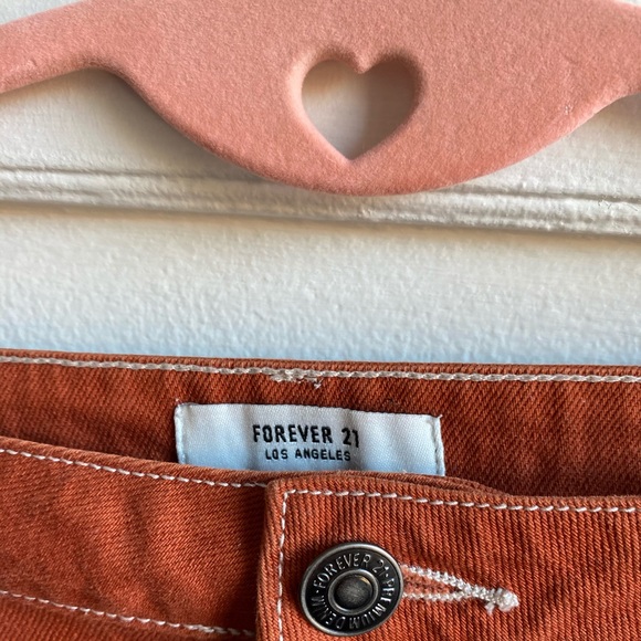 Forever 21 Orange Denim Mini Skirt - Picture 3 of 5